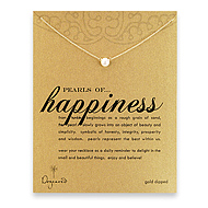 pearls of happiness gold dipped necklace