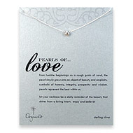 pearls of love sterling silver necklace with gray pearl