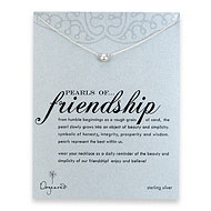 pearls of friendship sterling silver necklace with gray pearl