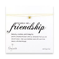 pearls of friendship with gold pearl on gold silk thread