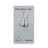 pearl earrings sterling silver with gray pearl