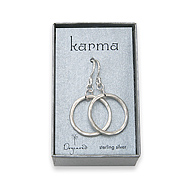 large karma earrings sterling silver