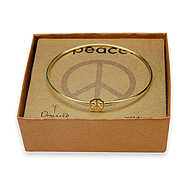 peace bangle gold dipped