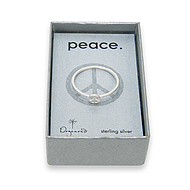 peace ring sterling silver