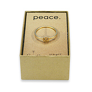 peace ring gold dipped