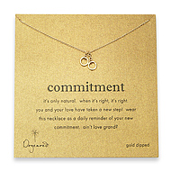 love commitment gold dipped necklace
