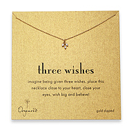 three wishes gold dipped necklace