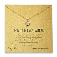 beauty is everywhere gold dipped necklace