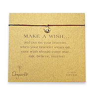 make a wish bracelet with gold dipped monkey face on tobacco
