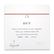 bff make a wish necklace with sterling silver wishbone on tobacco