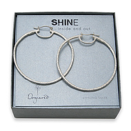 shine hoop earrings sterling silver
