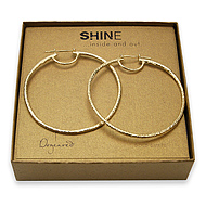 shine hoop earrings gold dipped