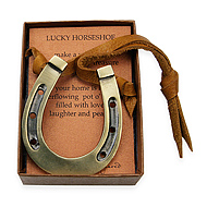 luck horseshoe house blessing brass horseshoe