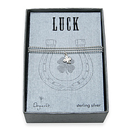 luck seed sterling silver necklace on tiny ball chain