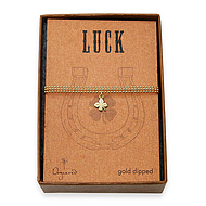 luck seed gold dipped necklace on tiny ball chain