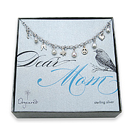 i am mom's favorite child sterling silver mini pearl charm bracelet