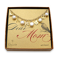 one in a million gold dipped pearl charm bracelet