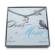 i love mom sterling silver charm bracelet