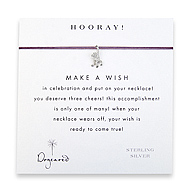 hooray make a wish necklace with sterling silver monkey on purple