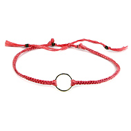 karma friendship bracelet gold dipped on rose thread