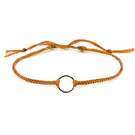 karma friendship bracelet gold dipped on honey thread