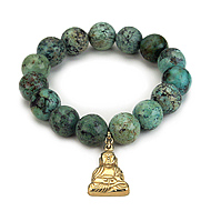 turquoise large goddess bracelet with buddha