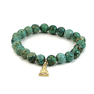 turquoise small goddess bracelet with buddha