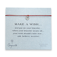 make a wish bracelet with sterling silver horseshoe on red