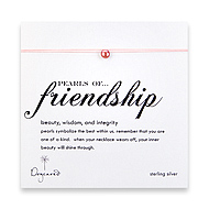 pearls of friendship with rose pearl on pink silk thread