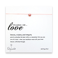 pearls of love with rose pearl on pink silk thread