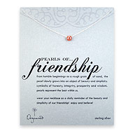 pearls of friendship sterling silver necklace with rose pearl - 18 inch