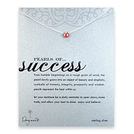 pearls of success sterling silver necklace with rose pearl
