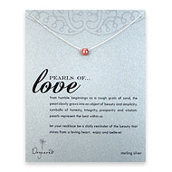 pearls of love sterling silver necklace with rose pearl