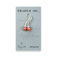 pearl earrings sterling silver with rose pearl