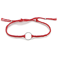 karma friendship bracelet sterling silver on fire thread