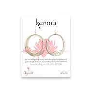 large lotus karma disc earrings sterling silver