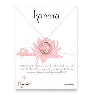 lotus karma sterling silver necklace