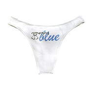 sassy pants medium something blue white thong