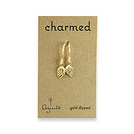 charmed gold dipped angel wings earrings