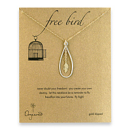 gold dipped free bird necklace - 18 inch