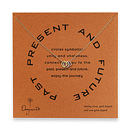 small gold dipped past, present, future necklace