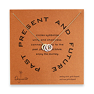 gold dipped past, present, future necklace