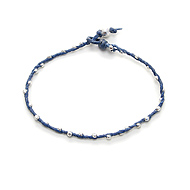 sparkle twisted strand sterling silver bracelet on ocean irish linen