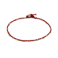 sparkle twisted strand sterling silver bracelet on red irish linen