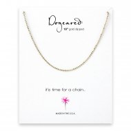 faceted ball chain, gold dipped -18 inches