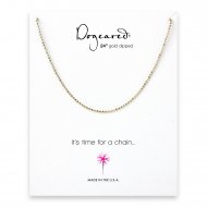 faceted ball chain, gold dipped -24 inches