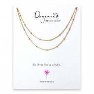 beaded chain, gold dipped -36 inches