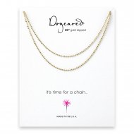 faceted ball chain, gold dipped -36 inches