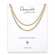 medium flat cable chain, gold dipped -36 inches