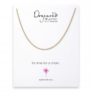 small textured cable chain, gold dipped -18 inches